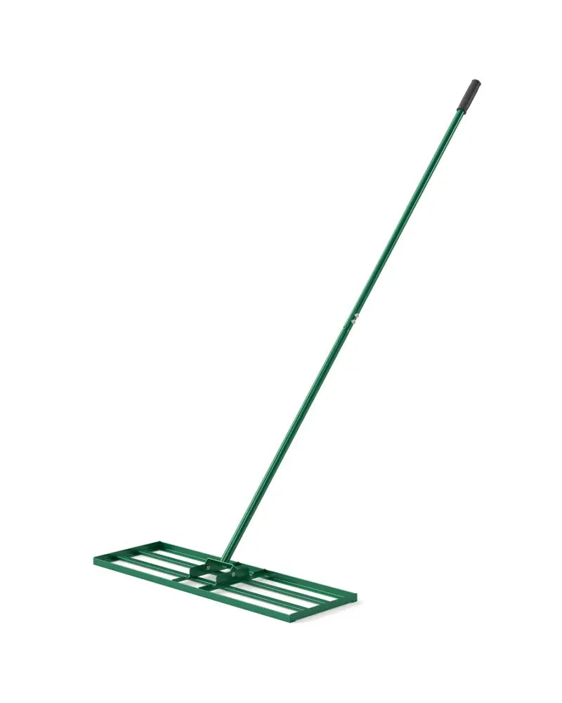 30 x 10 Inch Lawn Leveling Rake with Ergonomic Handle-Green - Green - Lawn Care Tools