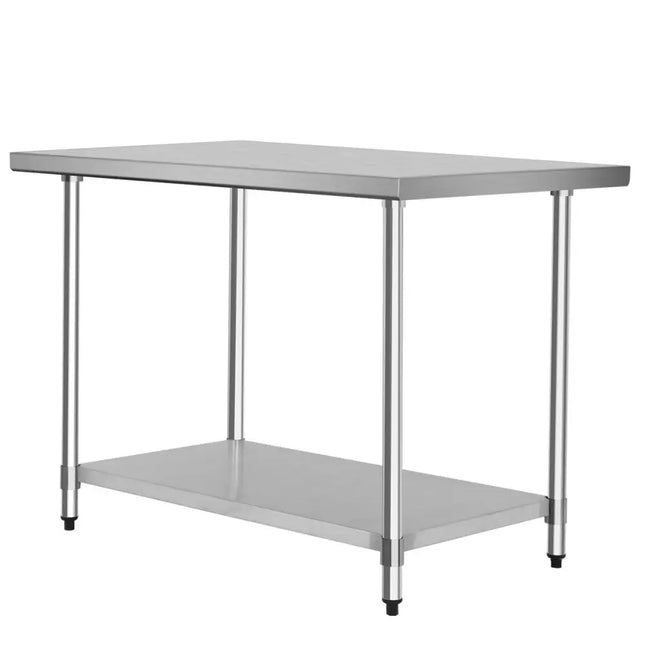 30 x 48 Inch Stainless Steel Table Commercial Kitchen Worktable - Silver - Kitchen Tools