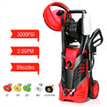 3000 PSI Electric High Pressure Washer With Patio Cleaner-Red - Red - Pressure Washers