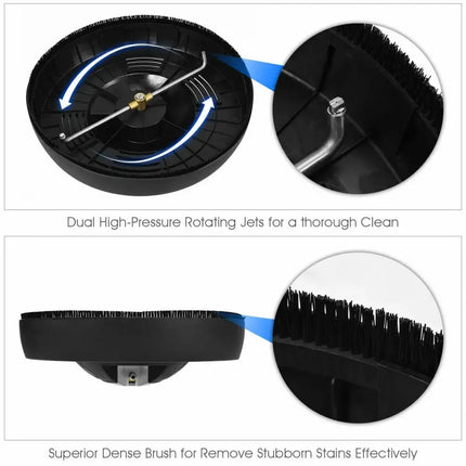 3000psi 16 Inch Pressure Washer Surface Cleaner Attachment Costway
