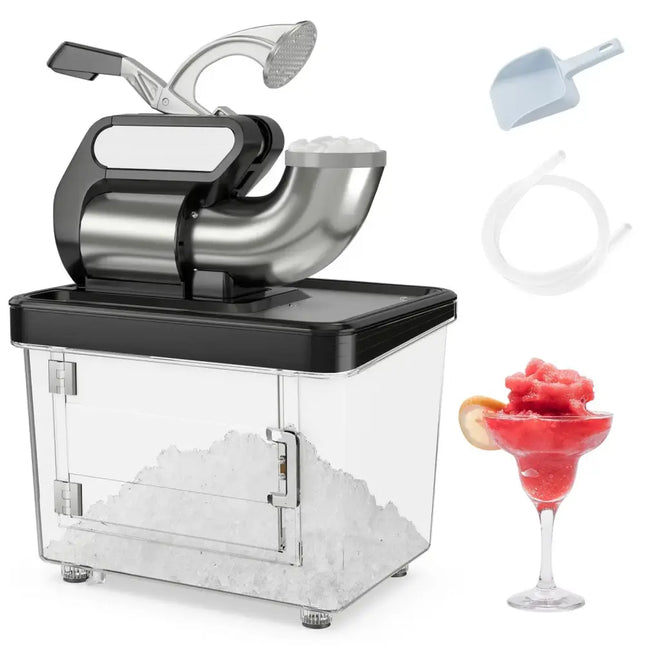 300W Commercial Ice Crusher with Dual Blades and Safety Switch-Black Costway