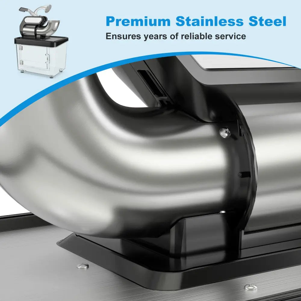 300W Commercial Ice Crusher with Dual Blades and Safety Switch-Black - Black - Ice Crushers & Shavers