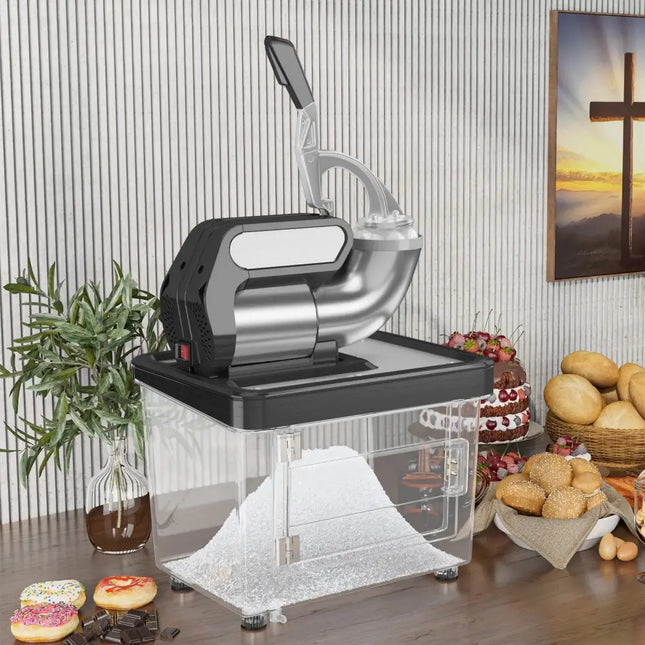 300W Commercial Ice Crusher with Dual Blades and Safety Switch-Black Costway