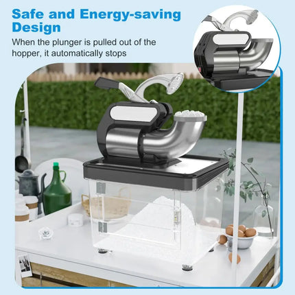 300W Commercial Ice Crusher with Dual Blades and Safety Switch-Black Costway