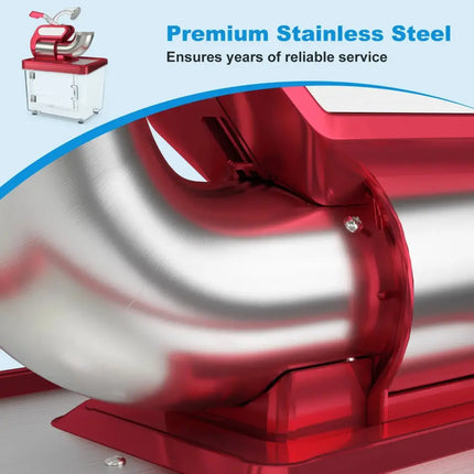 300W Commercial Ice Crusher with Dual Blades and Safety Switch-Red Costway
