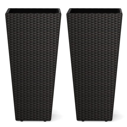 30 Inch Modern Decorative Planter Pots Set of 2 with Open-ended Base