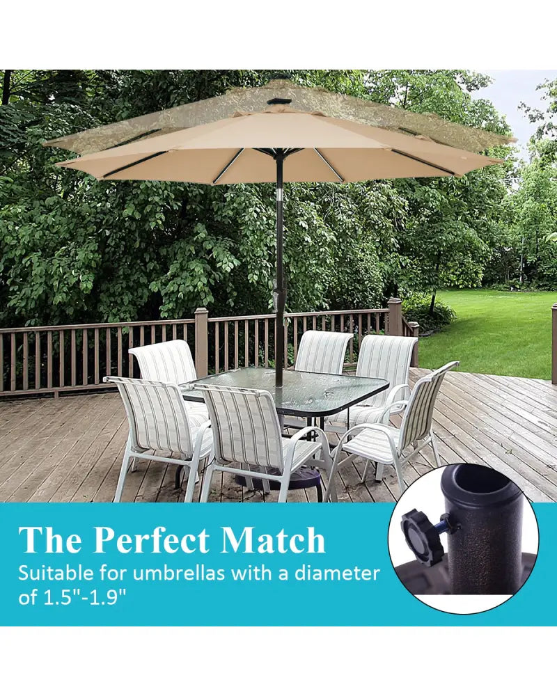 30lbs 18 Inch Heavy Duty Outdoor Patio Market Umbrella Base - Bronze - Outdoor Umbrella Bases
