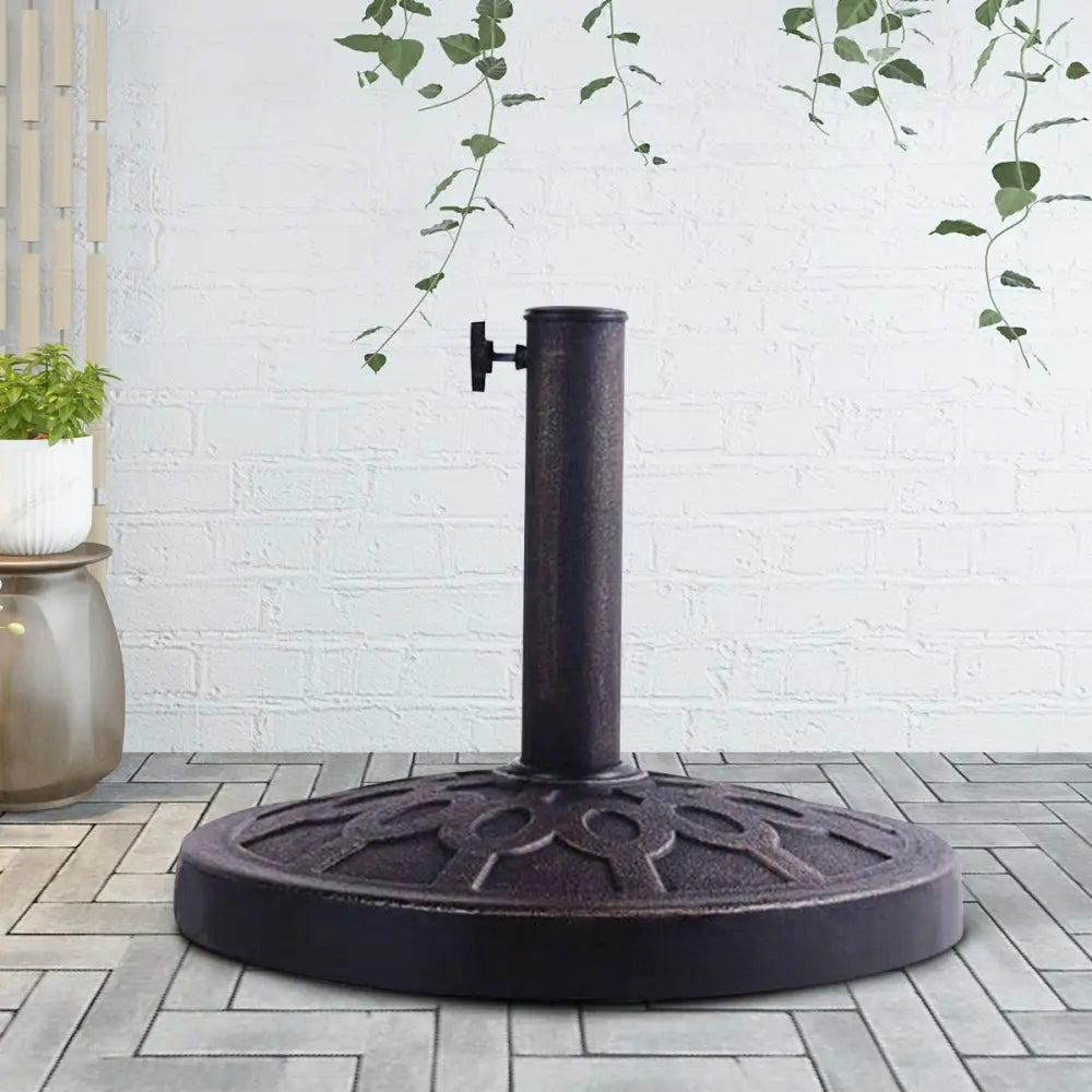 30lbs 18 Inch Heavy Duty Outdoor Patio Market Umbrella Base - Bronze - Outdoor Umbrella Bases