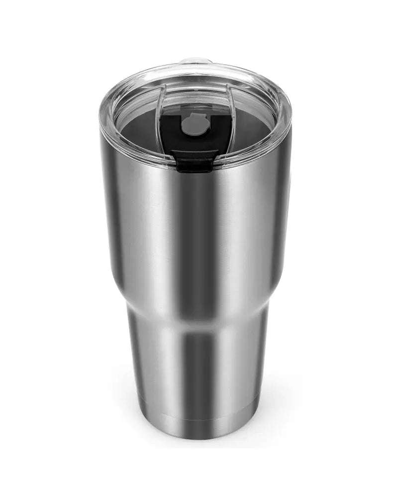 30oz Stainless Steel Tumbler Cup Double Wall Vacuum Insulated Mug with Lid - Silver - Kitchen Appliances