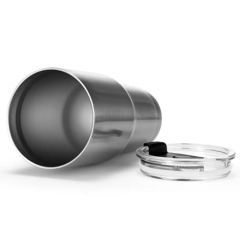 30oz Stainless Steel Tumbler Cup Double Wall Vacuum Insulated Mug with Lid - Silver - Kitchen Appliances