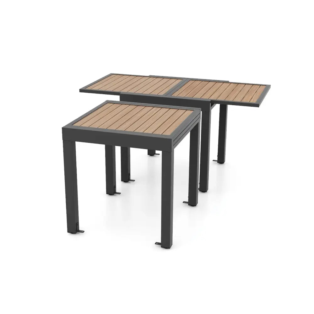31.5-63 Inches Extendable Patio Table for 4-6 People-Natural - Natural - Patio Dining Tables