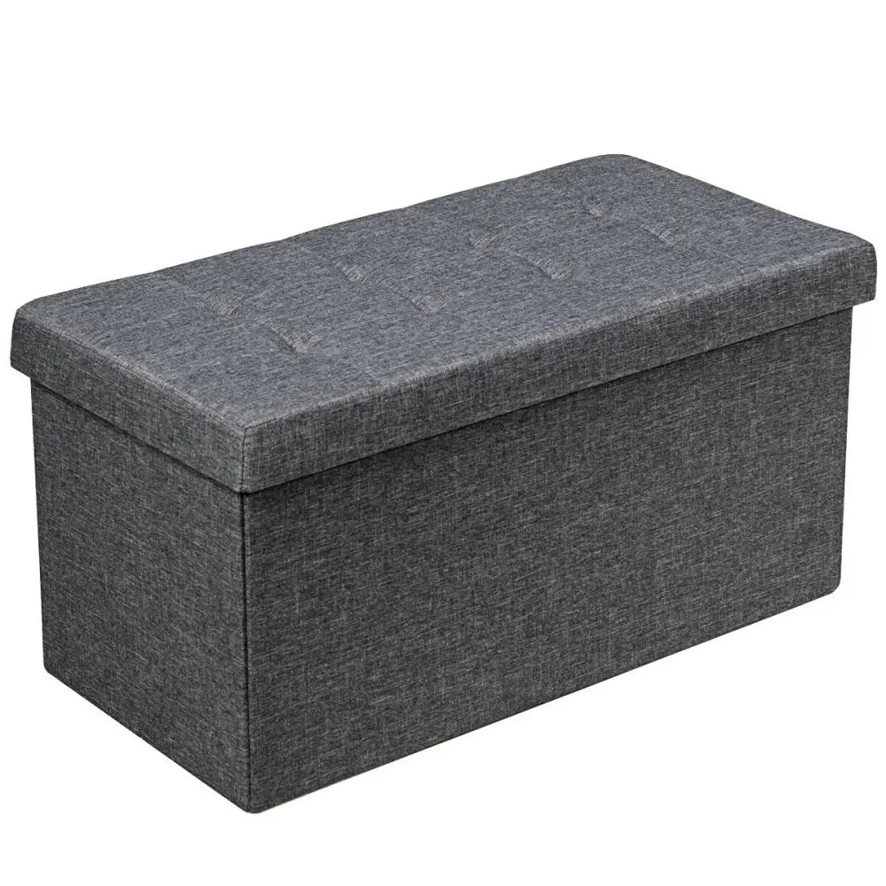 31.5 Inch Fabric Foldable Storage with Removable Storage Bin-Dark Gray - Dark Gray - Shoe Racks & Storage Benches