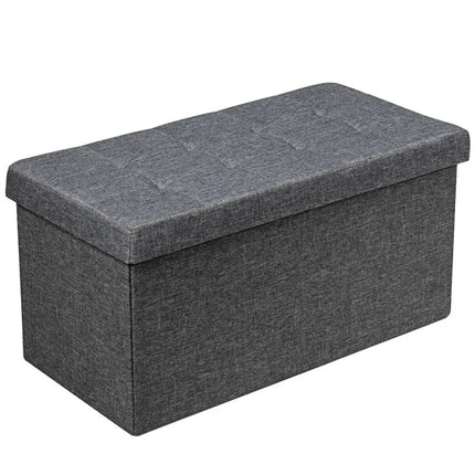 31.5 Inch Fabric Foldable Storage with Removable Storage Bin-Dark Gray - Dark Gray - Shoe Racks & Storage Benches