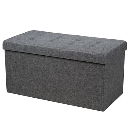 31.5 Inch Fabric Foldable Storage with Removable Storage Bin-Dark Gray - Dark Gray - Shoe Racks & Storage Benches