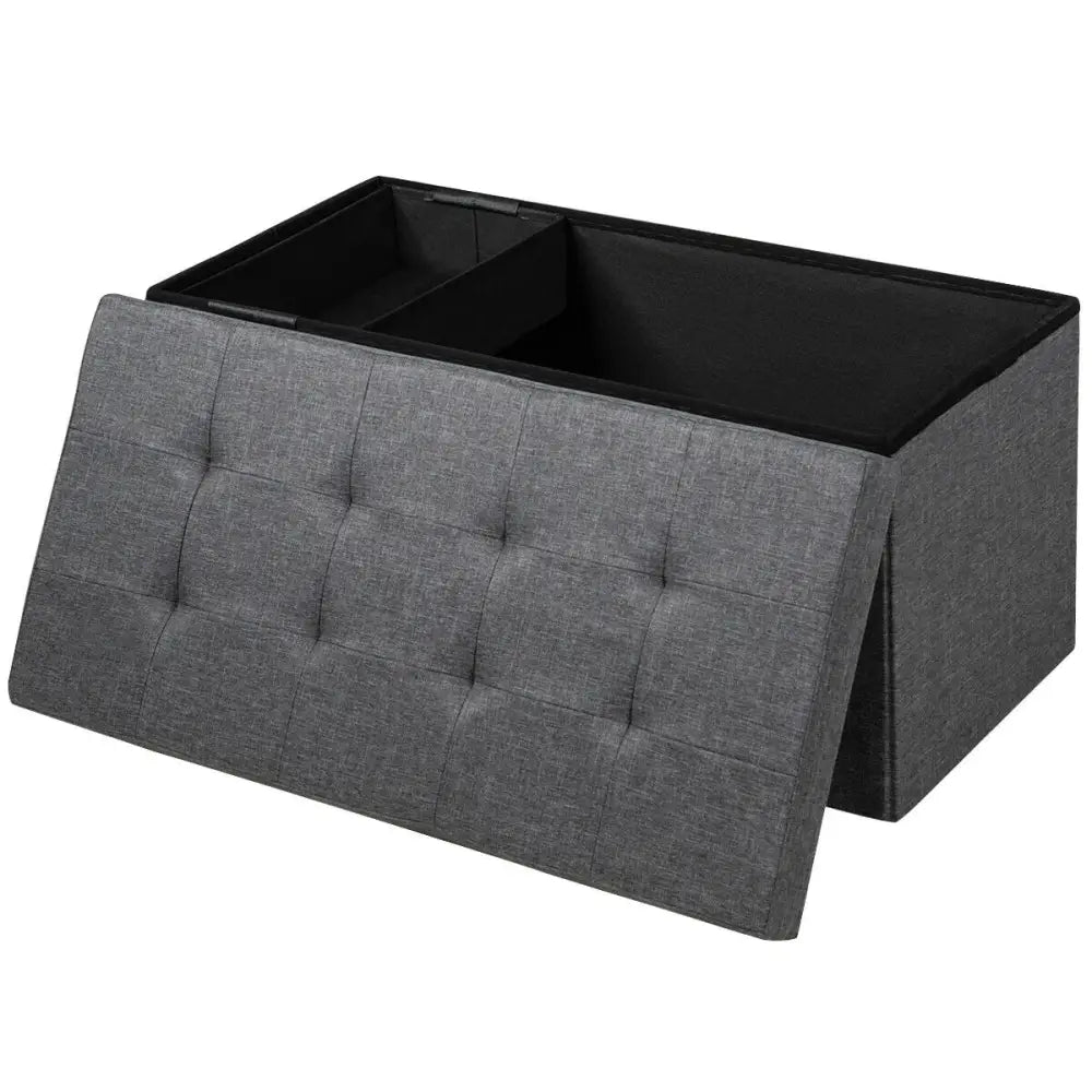 31.5 Inch Fabric Foldable Storage with Removable Storage Bin-Dark Gray - Dark Gray - Shoe Racks & Storage Benches