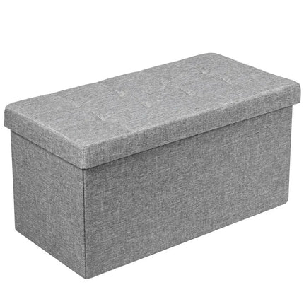 31.5 Inch Fabric Foldable Storage with Removable Storage Bin-Light Gray - Light Gray - Shoe Racks & Storage Benches