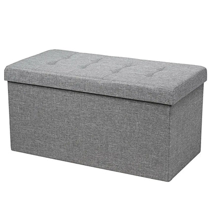 31.5 Inch Fabric Foldable Storage with Removable Storage Bin-Light Gray - Light Gray - Shoe Racks & Storage Benches