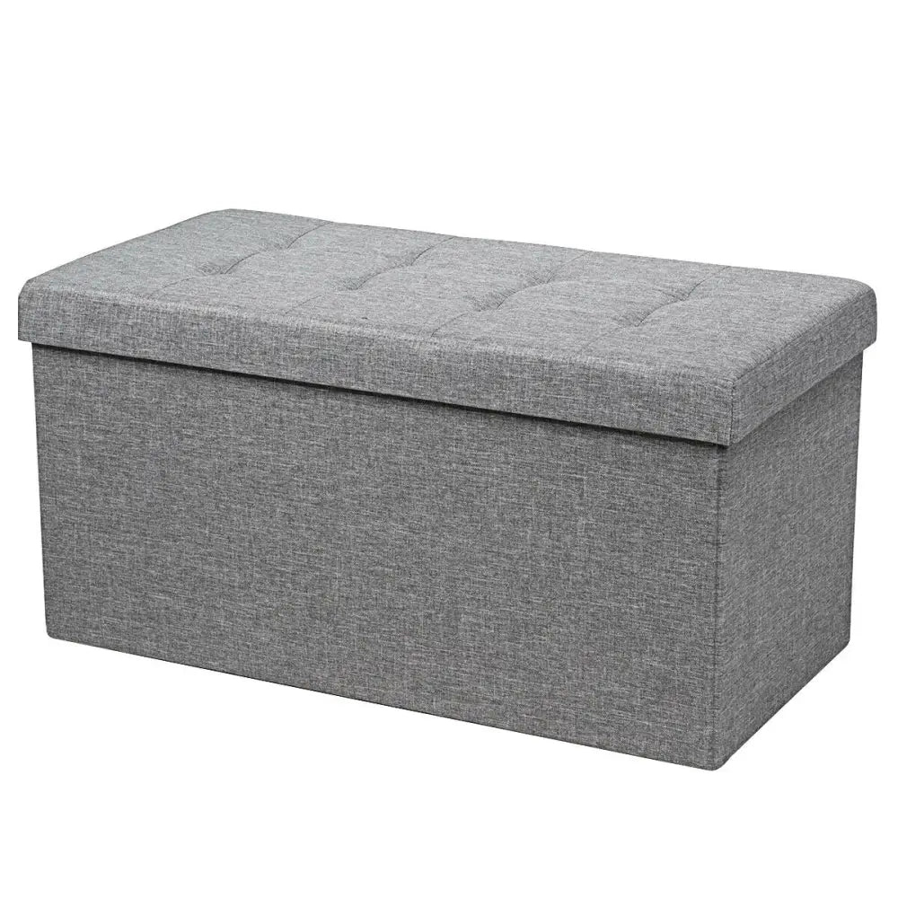 31.5 Inch Fabric Foldable Storage with Removable Storage Bin-Light Gray - Light Gray - Shoe Racks & Storage Benches