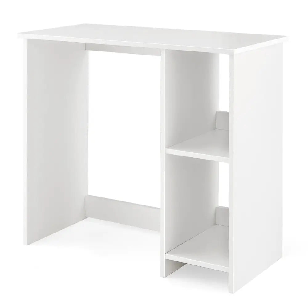 31.5 Inch Modern Home Office Desk with 2 Compartments-White - White - Writing Desks