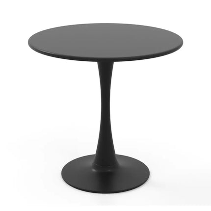 31.5 Inch Round Dining Table with Anti-Slip PP Ring-Black Costway
