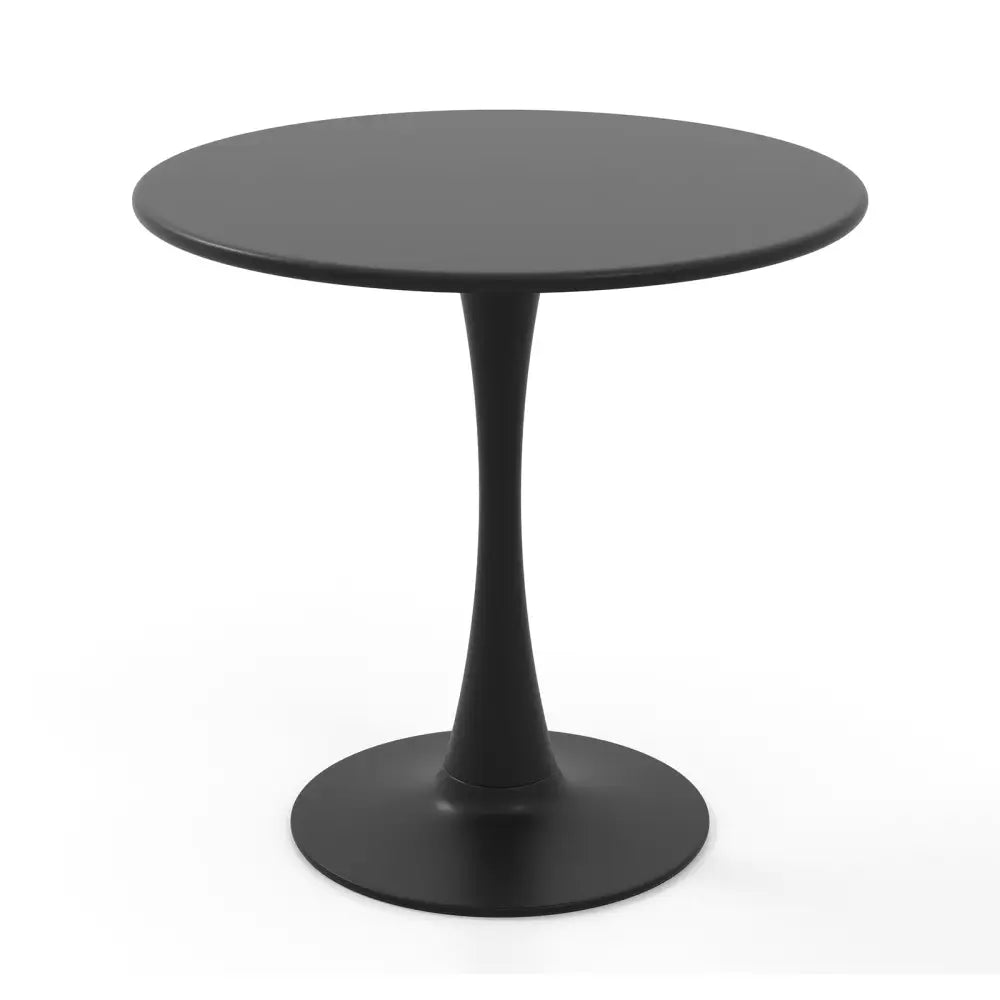 31.5 Inch Round Dining Table with Anti-Slip PP Ring-Black Costway