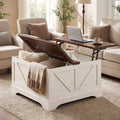 31.5 Inch Square Coffee Table with Lifting Tabletop and Hidden Compartment-Rustic Brown - Rustic Brown - Coffee Tables