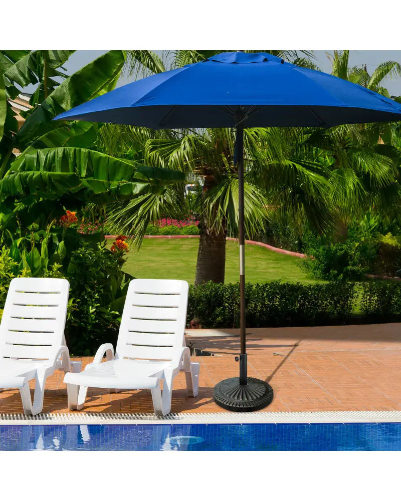 31.5 lbs Market Heavy-Duty Outdoor Stand Bronze Umbrella Base - Black - Outdoor Umbrella Bases