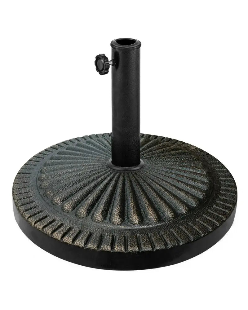 31.5 lbs Market Heavy-Duty Outdoor Stand Bronze Umbrella Base - Black - Outdoor Umbrella Bases