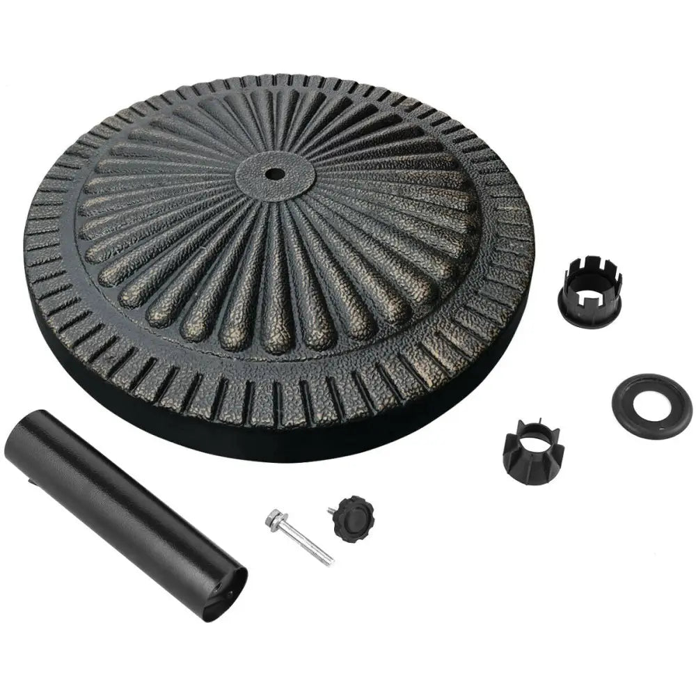 31.5 lbs Market Heavy-Duty Outdoor Stand Bronze Umbrella Base - Black - Outdoor Umbrella Bases