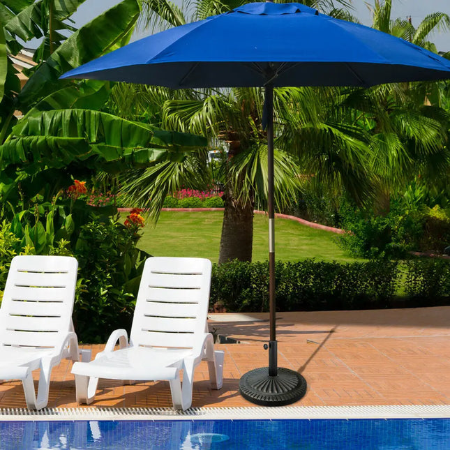 31.5 lbs Market Heavy-Duty Outdoor Stand Bronze Umbrella Base - Black - Outdoor Umbrella Bases