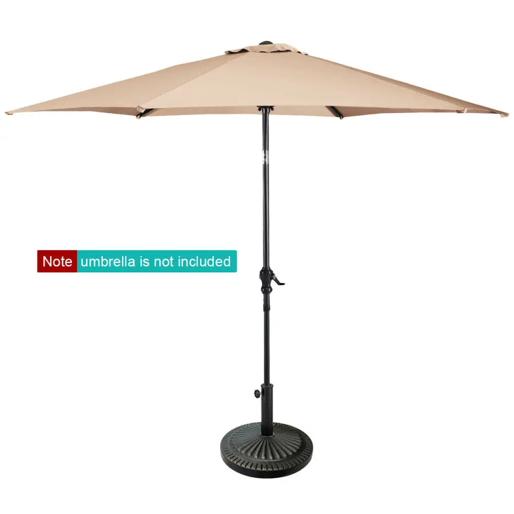 31.5 lbs Market Heavy-Duty Outdoor Stand Bronze Umbrella Base - Black - Outdoor Umbrella Bases