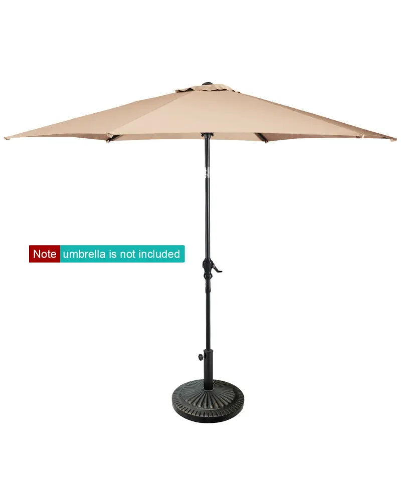 31.5 lbs Market Heavy-Duty Outdoor Stand Bronze Umbrella Base - Black - Outdoor Umbrella Bases