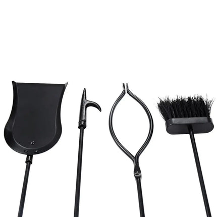 31 Inch 5 Pieces Hearth Fireplace Fire Tools Set - Black - Fireplace Tools