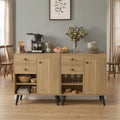 31’’ Sideboard Cabinet with 2 Open Compartments and 2 Drawers-Natrual - Natural - Sideboards Cabinets & Buffets