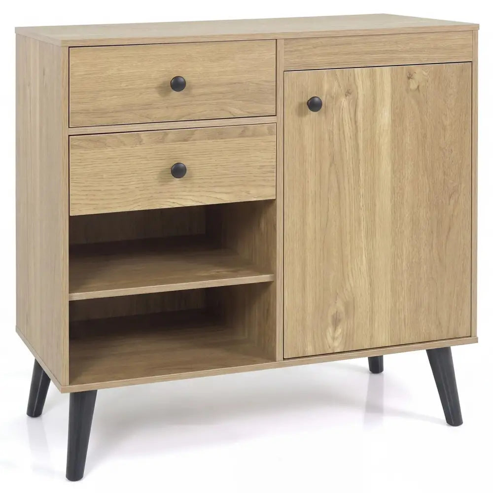 31’’ Sideboard Cabinet with 2 Open Compartments and 2 Drawers-Natrual - Natural - Sideboards Cabinets & Buffets