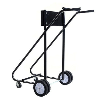 315 LBS Outboard Boat Motor Stand Carrier Cart Dolly Storage Pro Heavy Duty - Black - Garages