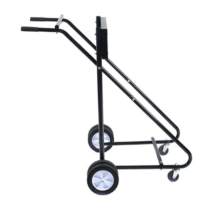 315 LBS Outboard Boat Motor Stand Carrier Cart Dolly Storage Pro Heavy Duty - Black - Garages