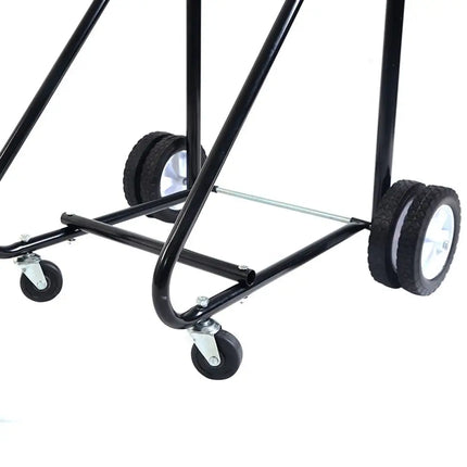 315 LBS Outboard Boat Motor Stand Carrier Cart Dolly Storage Pro Heavy Duty - Black - Garages
