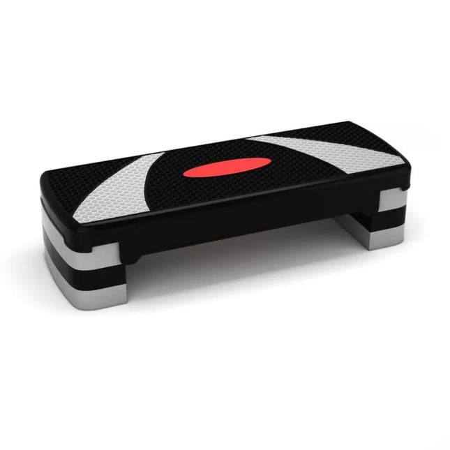 32 Inch Adjustable Fitness Aerobic Step with Riser - Gray - Sport Equipments