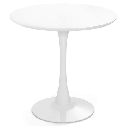 32 Inch Modern Tulip Round Dining Table with MDF Top-White Costway
