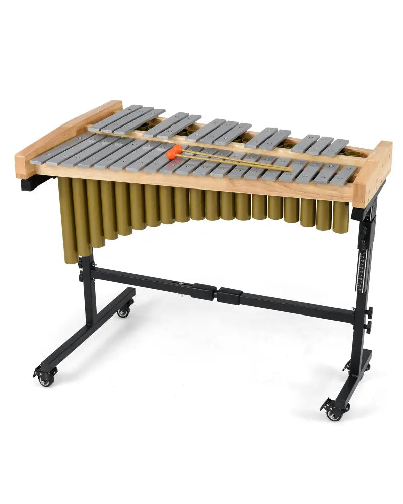 32 Note Marimba Aluminum Xylophone with Rubber Wood Base-Golden - Golden - Drums & Percussion