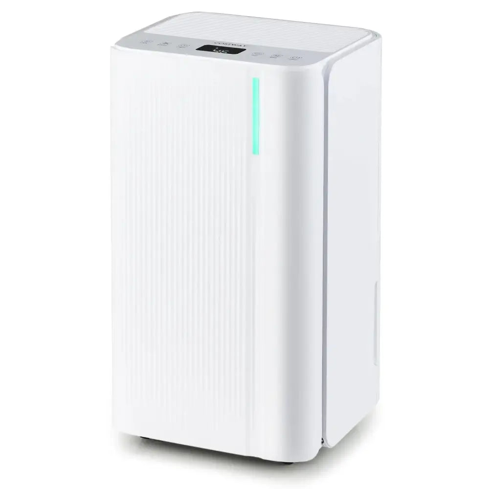 32 Pints 2000 Sq.ft Portable Dehumidifier for Home and Basement-White Costway