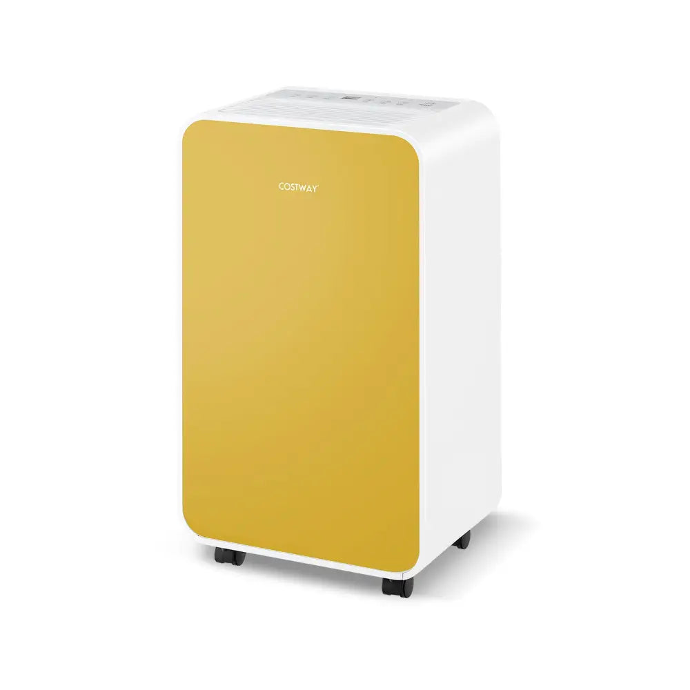 32 Pints/Day Portable Quiet Dehumidifier for Rooms up to 2500 Sq. Ft-Yellow - Yellow - Dehumidifiers