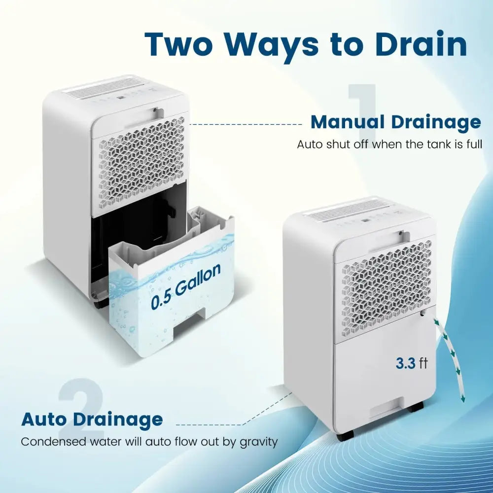 32 Pints/Day Portable Quiet Dehumidifier for Rooms up to 2500 Sq. Ft-Yellow Costway
