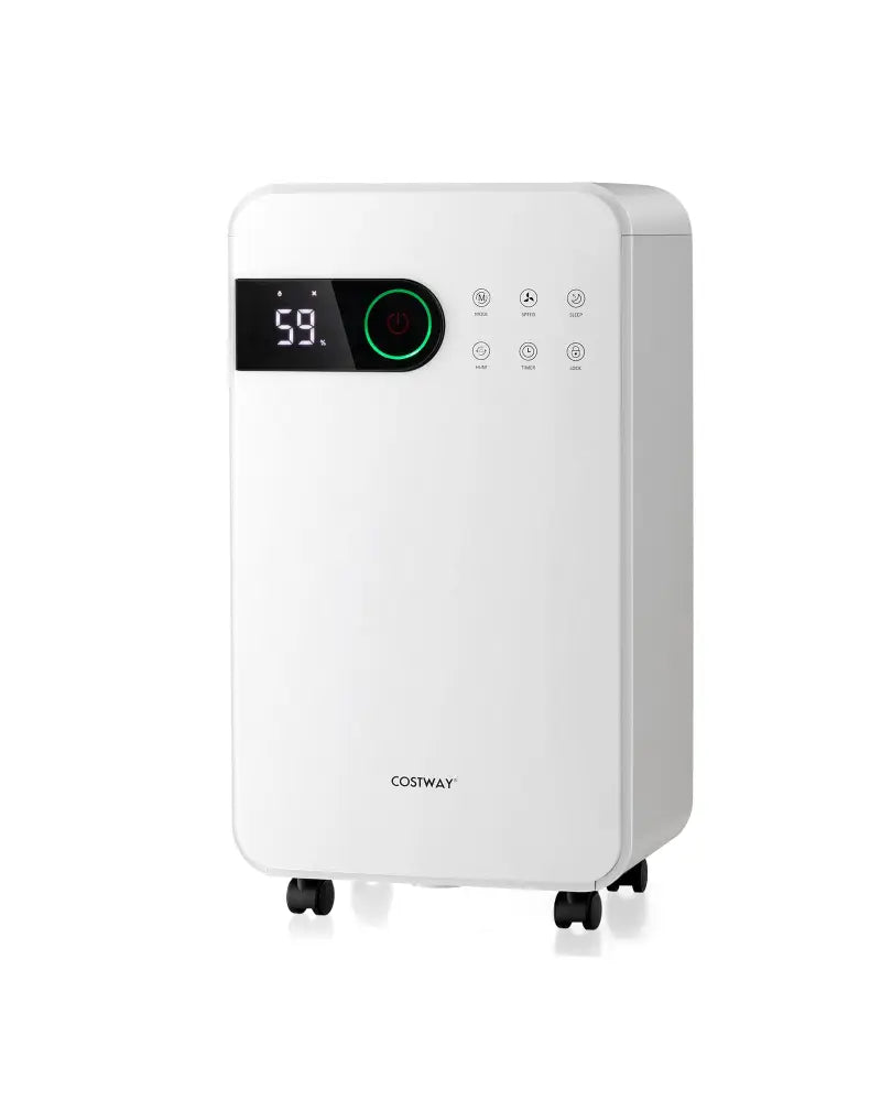 32 Pints Dehumidifier with Sleep Mode and 24H Timer for Home Basement-White - White - Dehumidifiers
