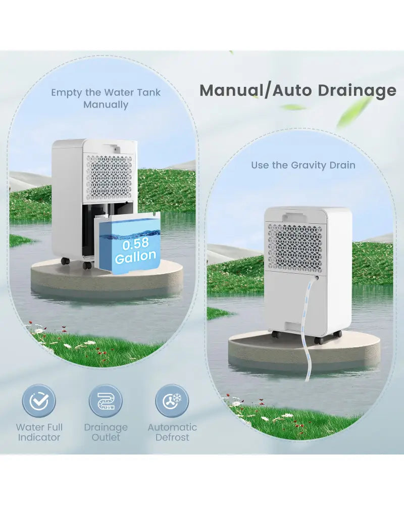 32 Pints Dehumidifier with Sleep Mode and 24H Timer for Home Basement-White - White - Dehumidifiers