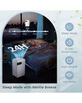 32 Pints Dehumidifier with Sleep Mode and 24H Timer for Home Basement-White - White - Dehumidifiers