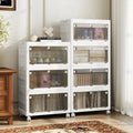 33 Gal 3-Pack Stackable Plastic Storage Bins with Lid for Bedroom Living Room-White Costway