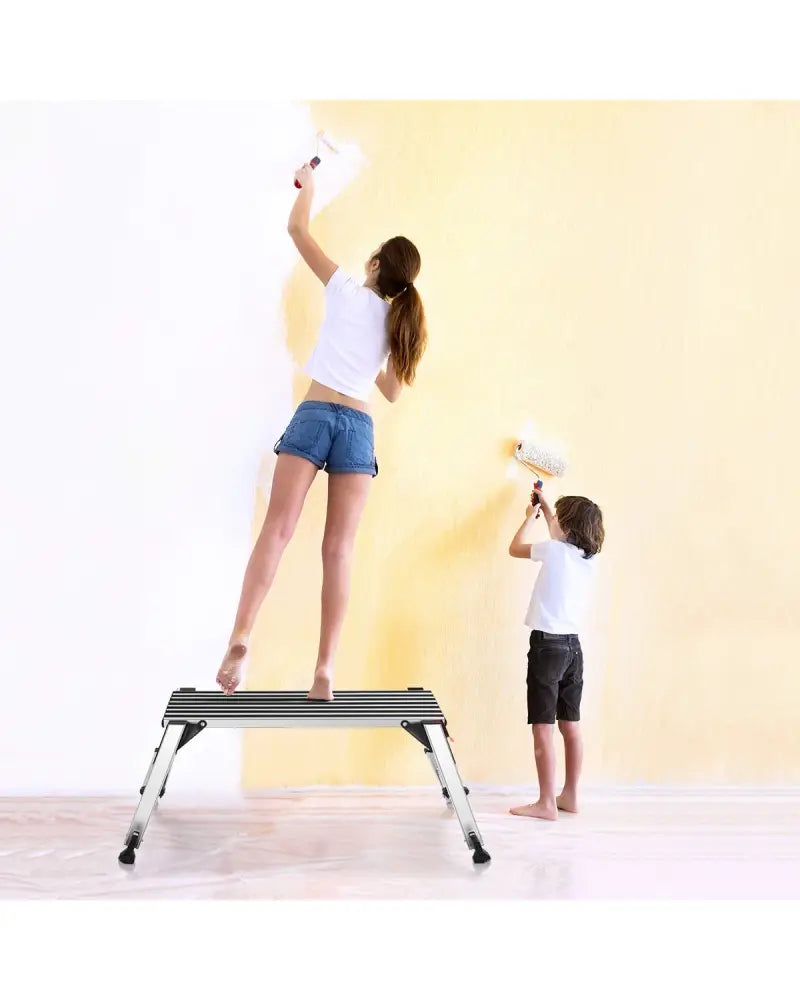 330 lbs Aluminum Folding Non-slip Drywall Step Stool Ladder - Kitchen Tools