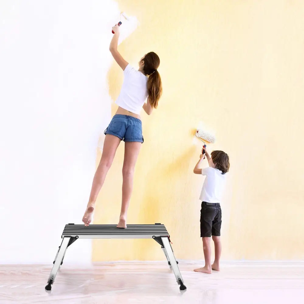 330 lbs Aluminum Folding Non-slip Drywall Step Stool Ladder - Kitchen Tools